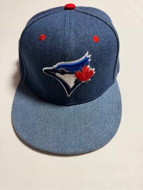 Blue Denim Toronto Blue Jays Logo Snapback Hat